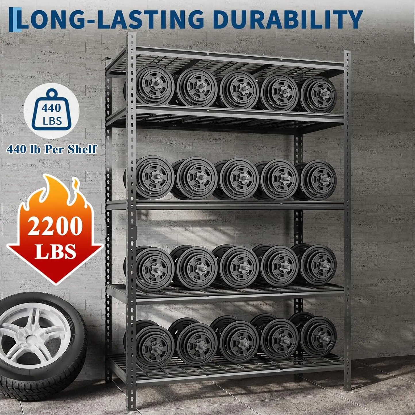 TWISTER.CK Heavy Duty Garage Shelving Unit for Storage
