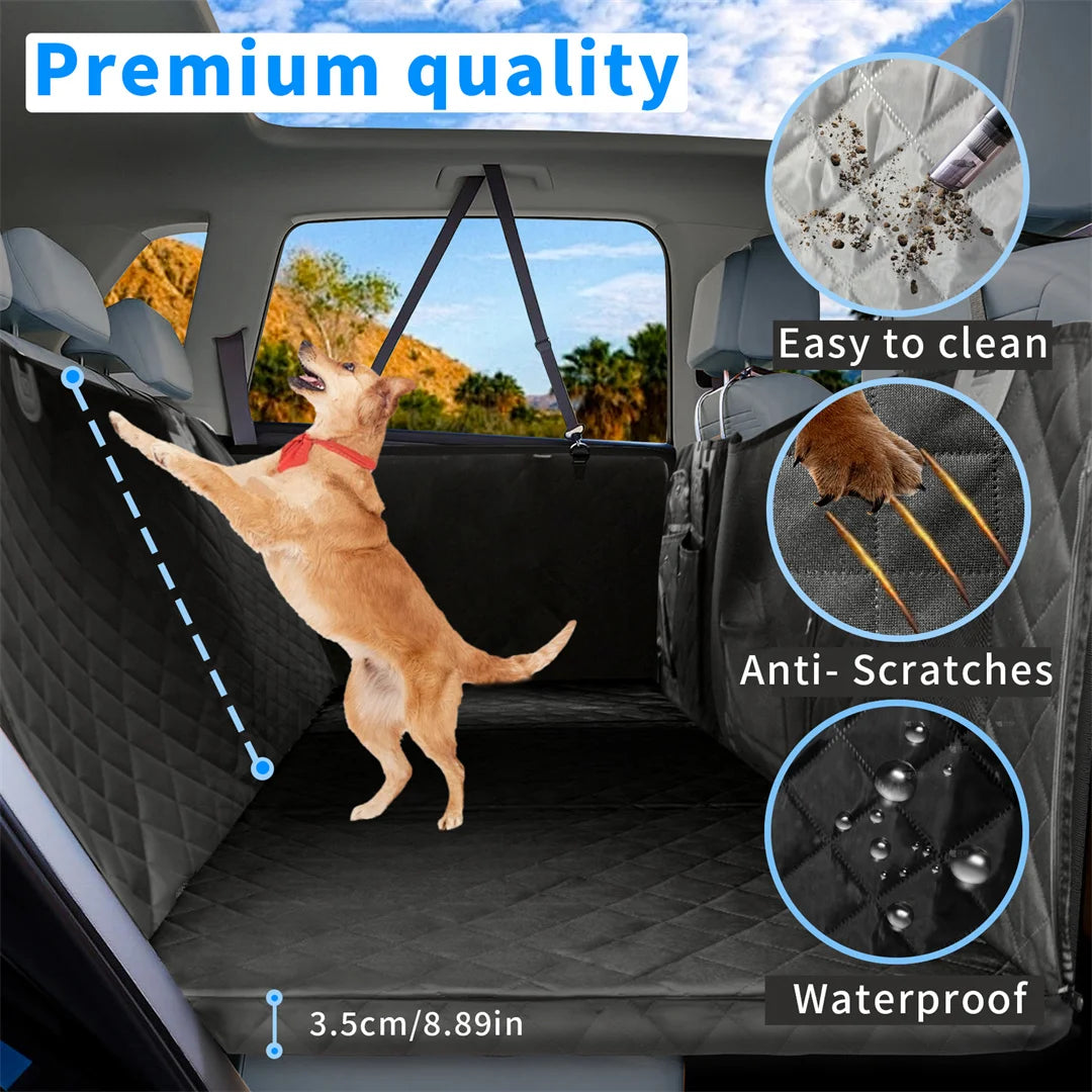 BINGOPAW Waterproof Dog Car Seat Cover Extender Hammock For Back Seat Scratch Proof For Dog Owners