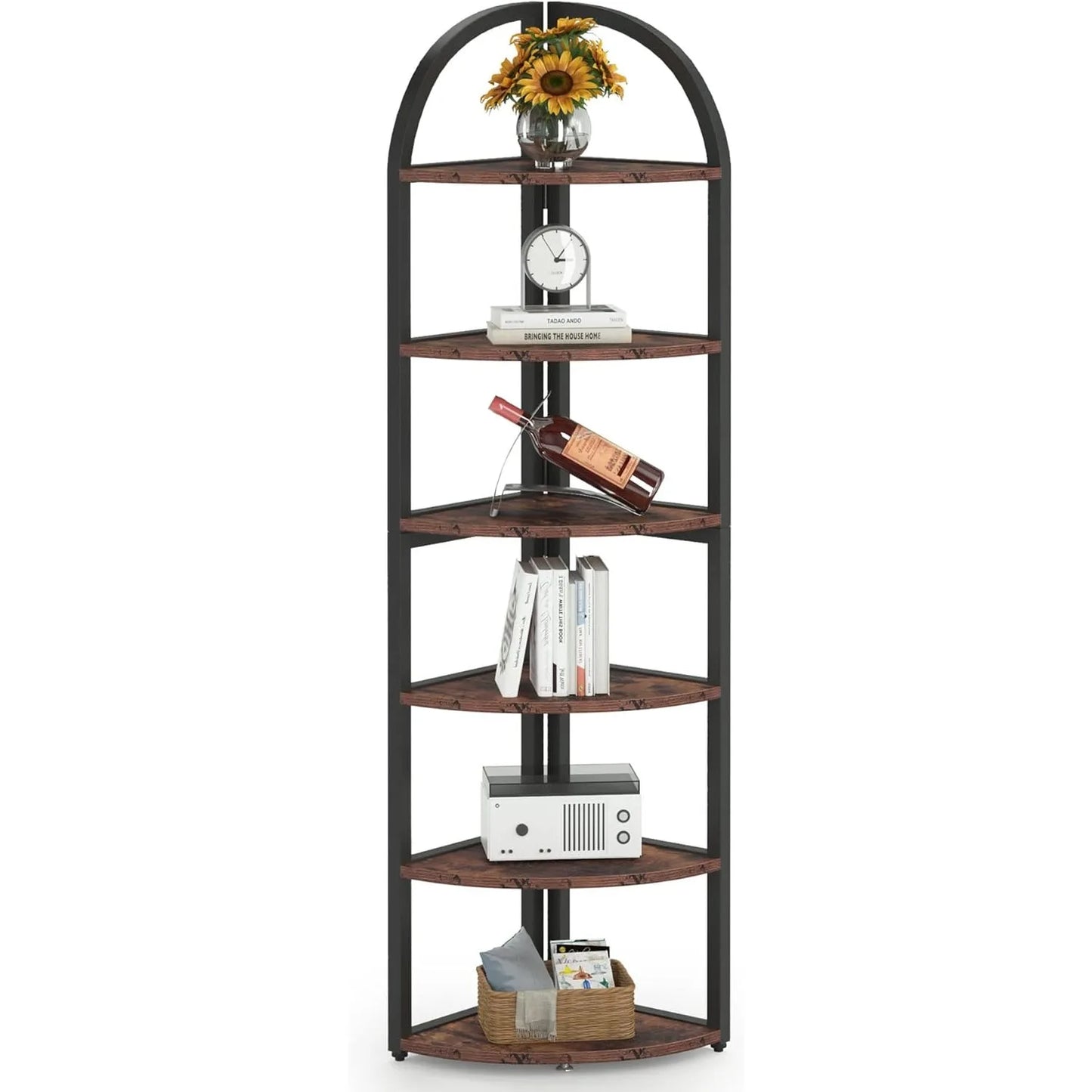 Little Tree 6 Tier Corner Shelf For Living Room Office