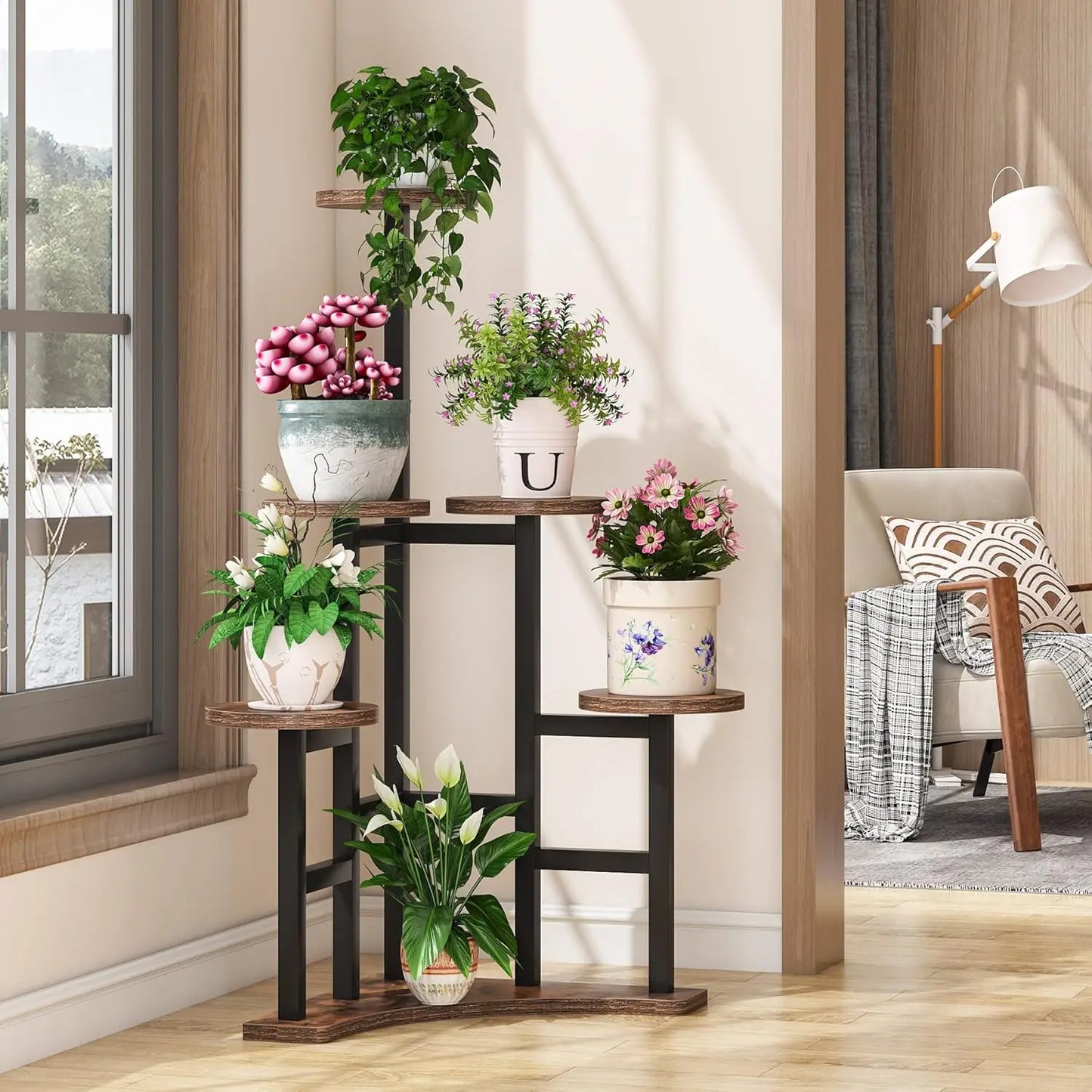 Little Tree 6 Tier Plant Shelf Stand For Living Room Balcony Garden
