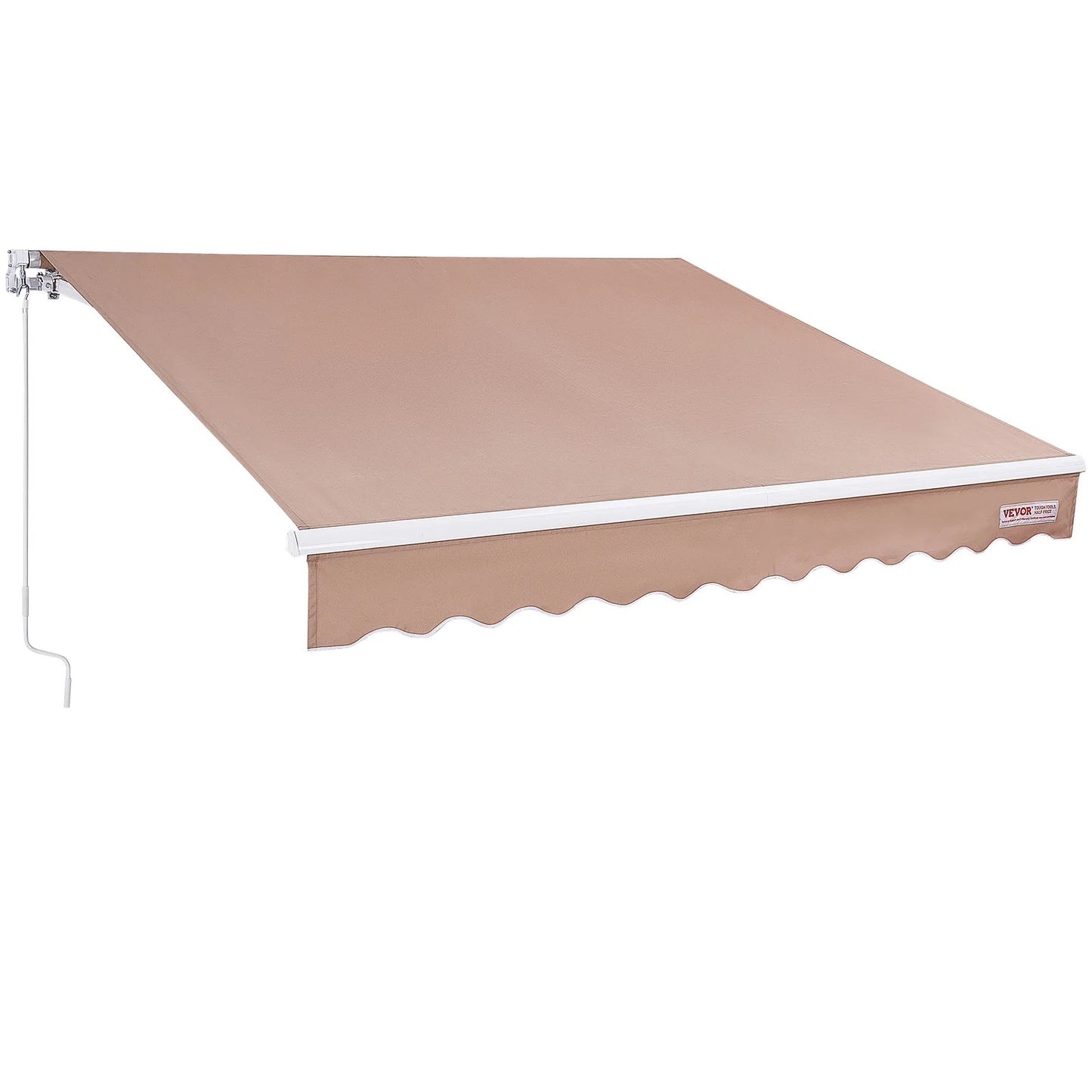 SucceBuy Manual Retractable Awning Outdoor Sun Shade Water Resistant Polyester