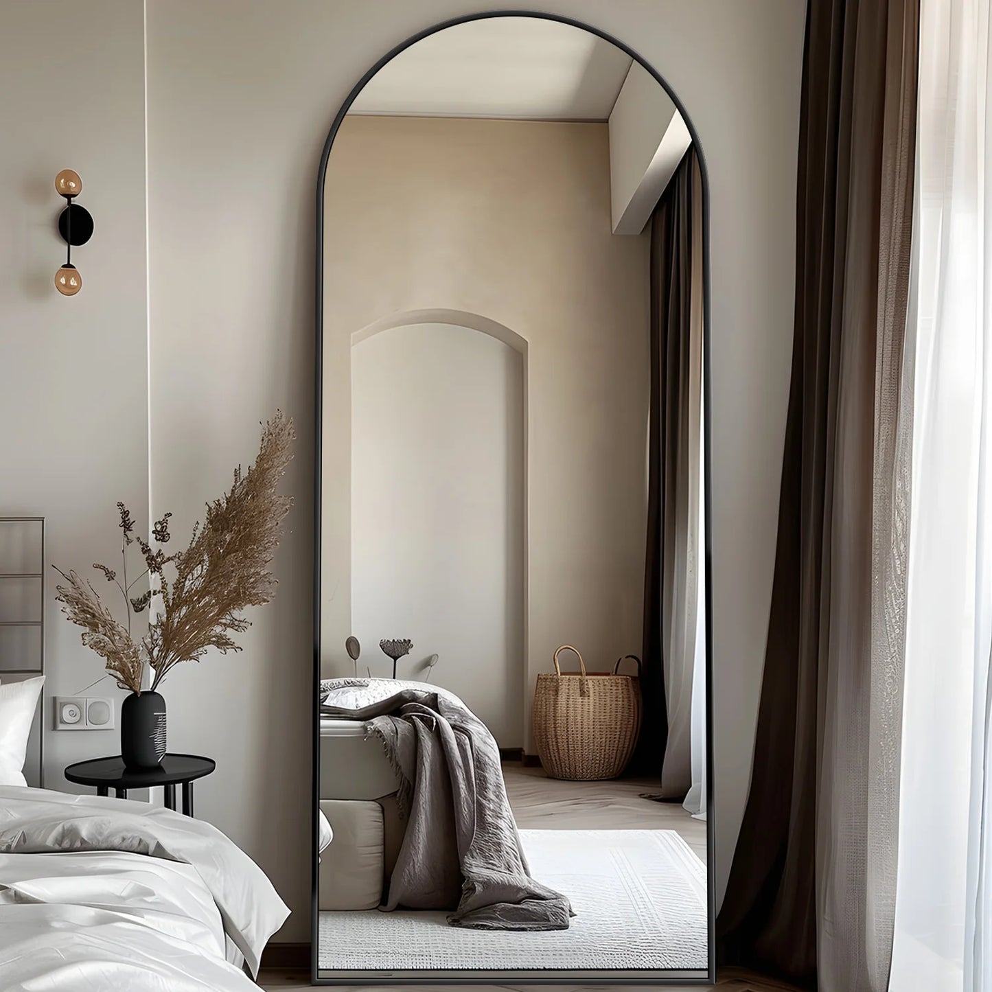 Antok Rectangular Mirror With Stand For Bedroom And Living Room