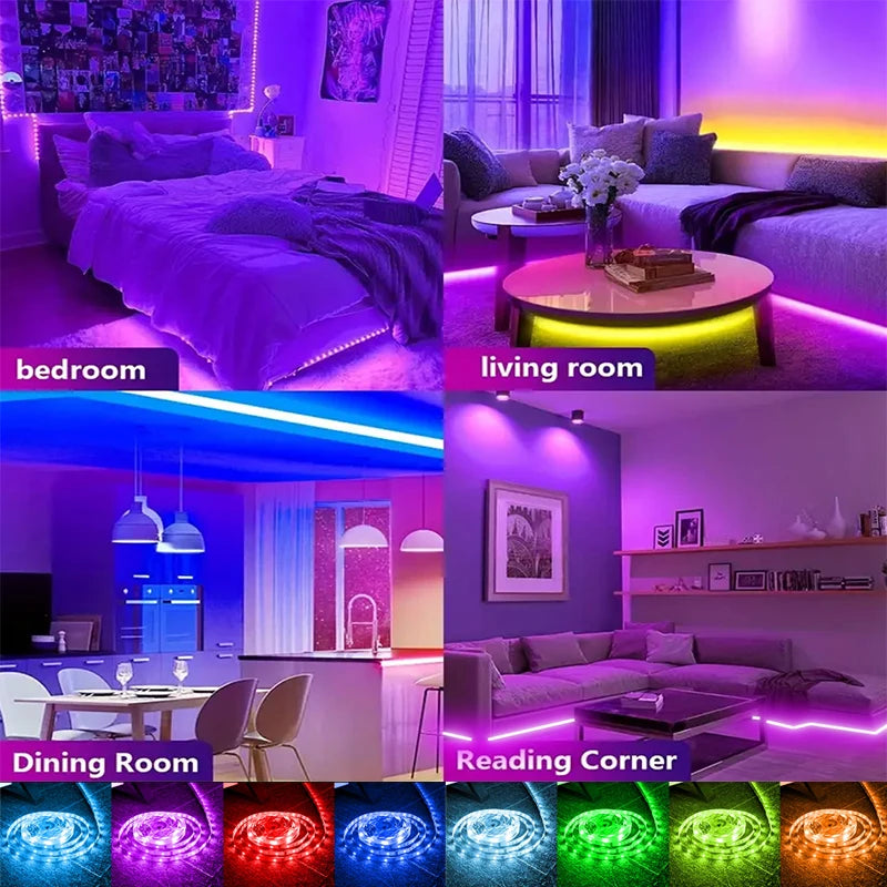 RGB LED Strip Lights 5050 With Bluetooth App Control 12V
