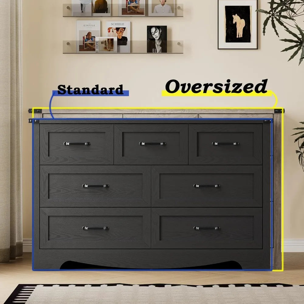 7-Drawer Dresser for Bedroom With Anti-Tipping Design
