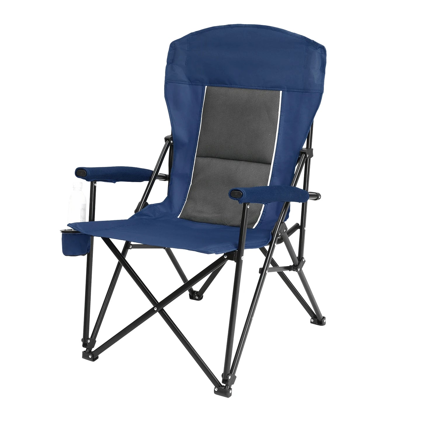 TwisterCK Outdoor Camping Chair Portable Folding Moon Chair With Armrests Drink Holder Backrest For Fishing