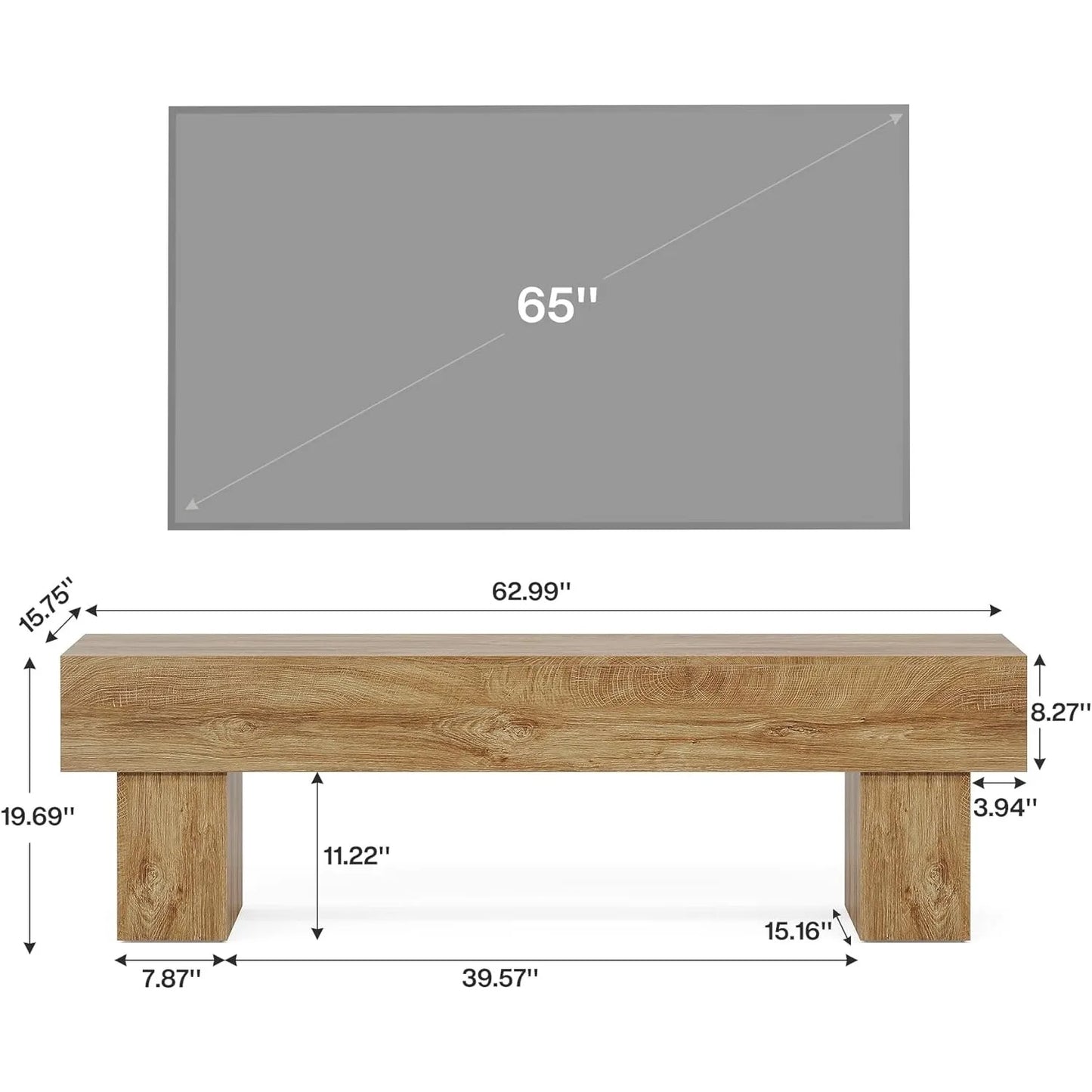 Little Tree Farmhouse TV Stand Entertainment Center