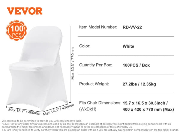 SucceBuy Stretch Spandex Chair Covers Universal Fitted Slipcovers