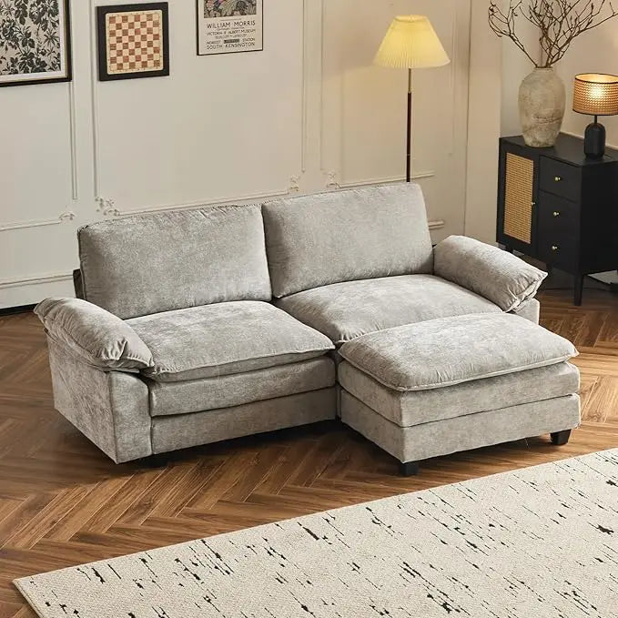 L-Shaped Convertible Sectional Sofa for Living Room