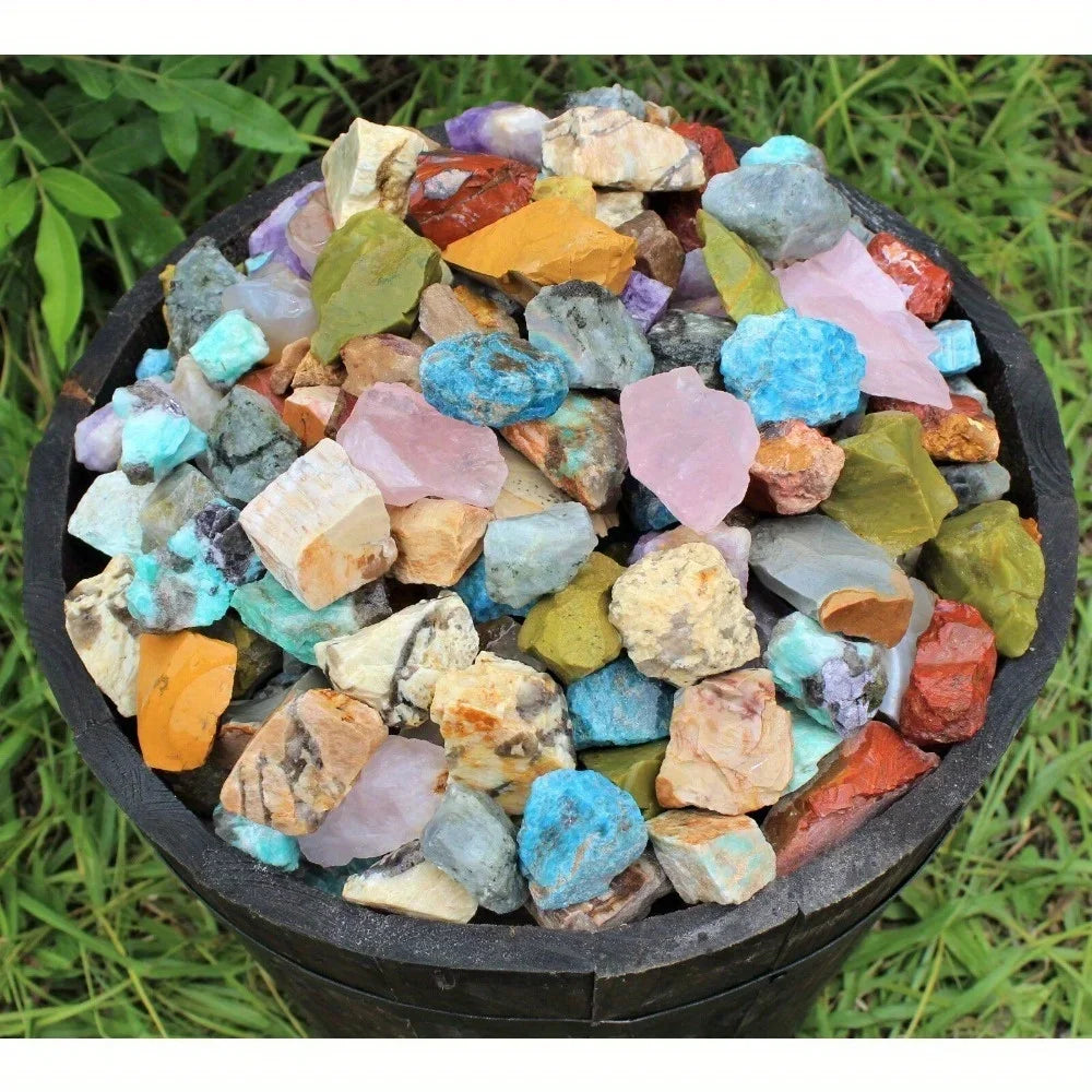Bulk Mixed Natural Crystal Stones For Crafts Decor And Healing