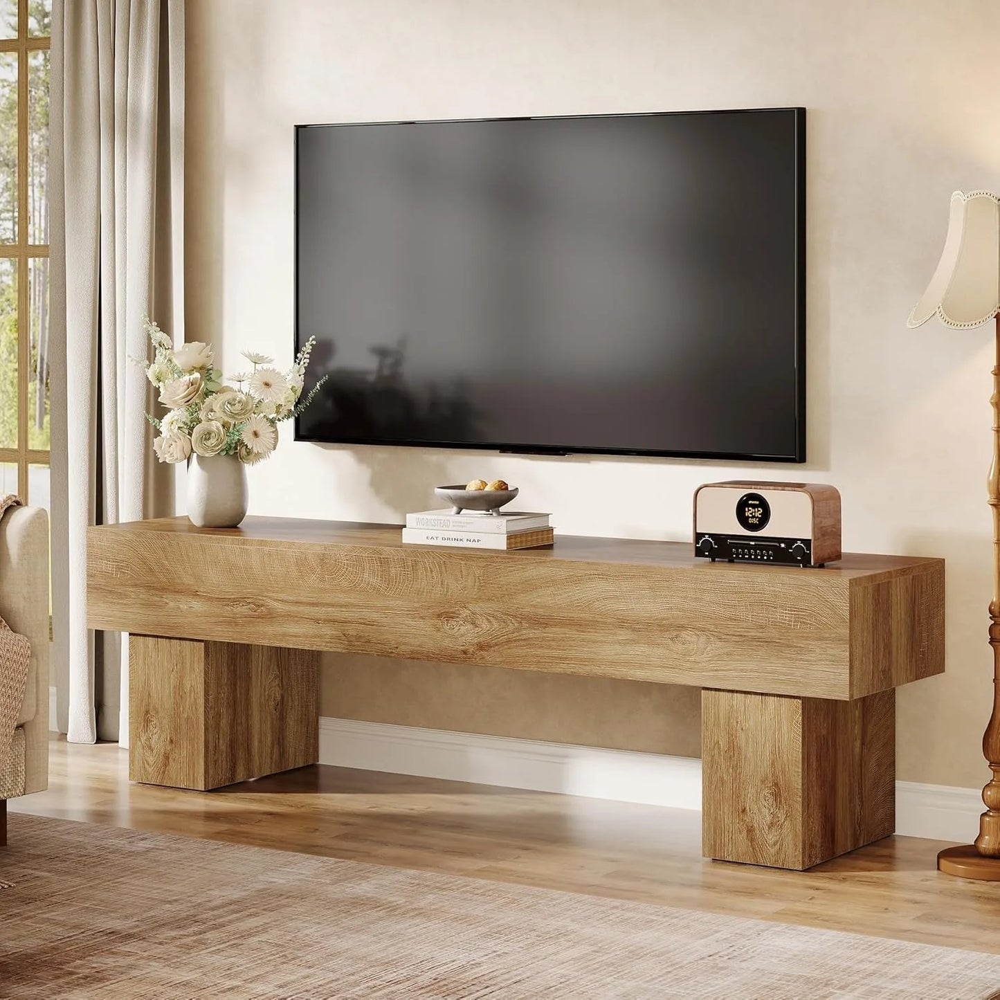 Little Tree Farmhouse TV Stand Entertainment Center