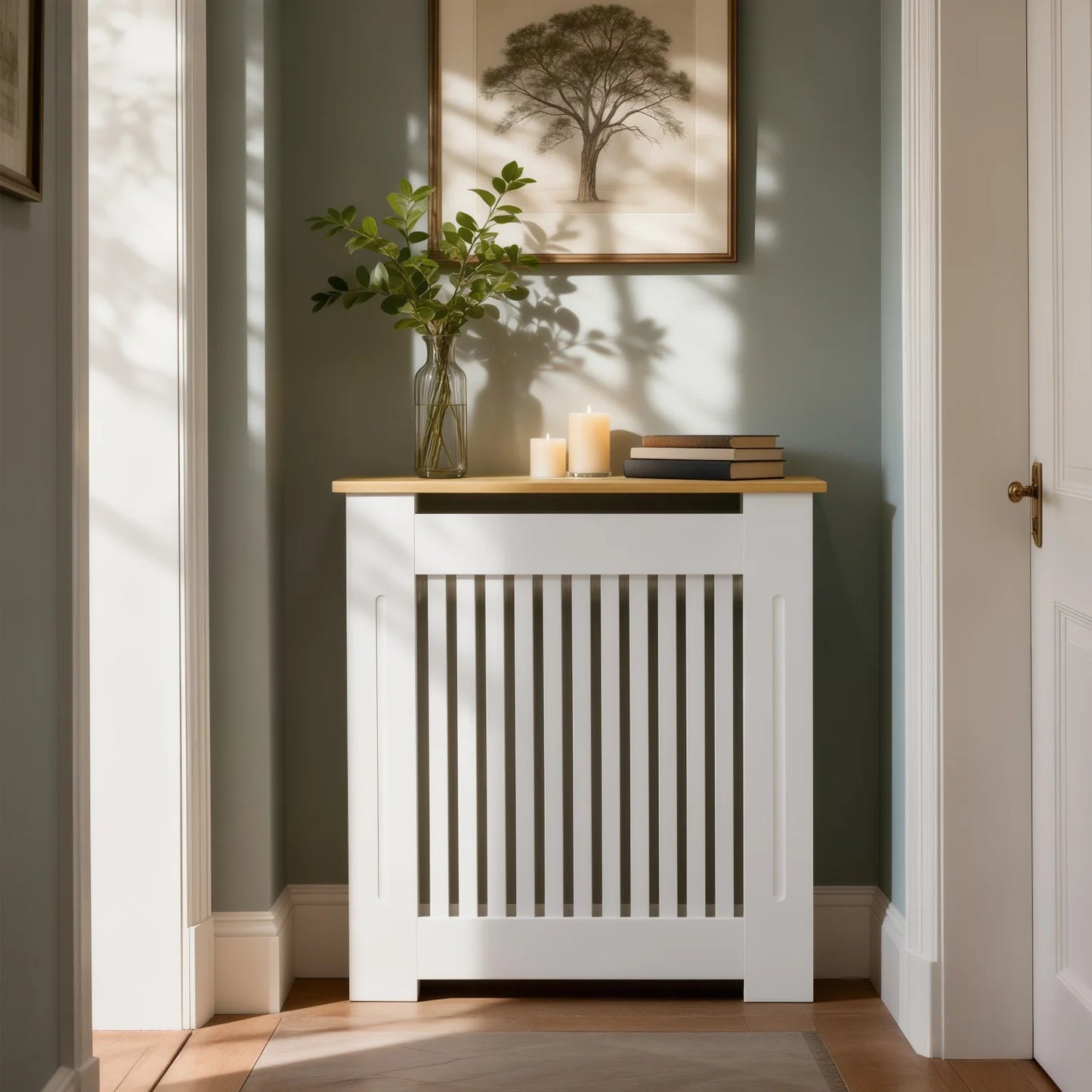 Radiator Cover Guard For Home Living Room MDF Wood Top