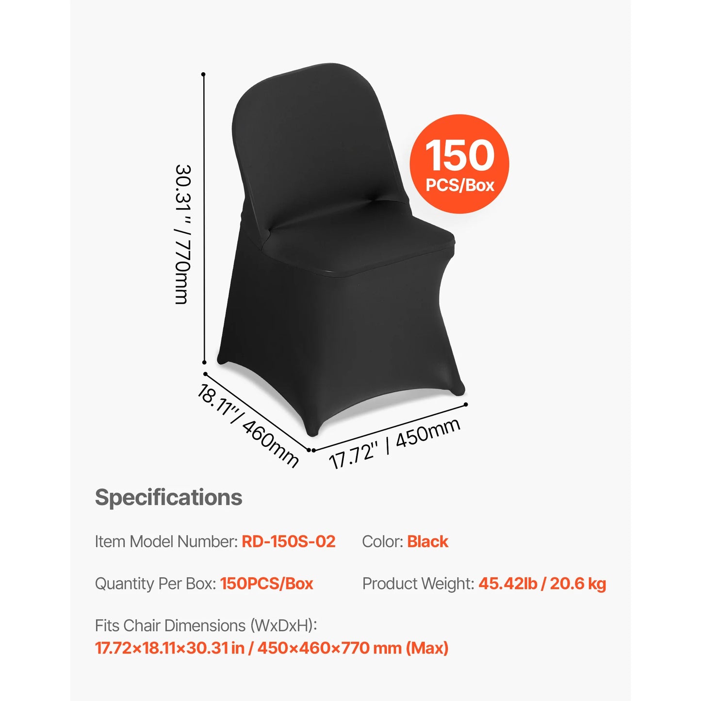 50 Pack Stretch Spandex Polyester Chair Covers For Wedding Events