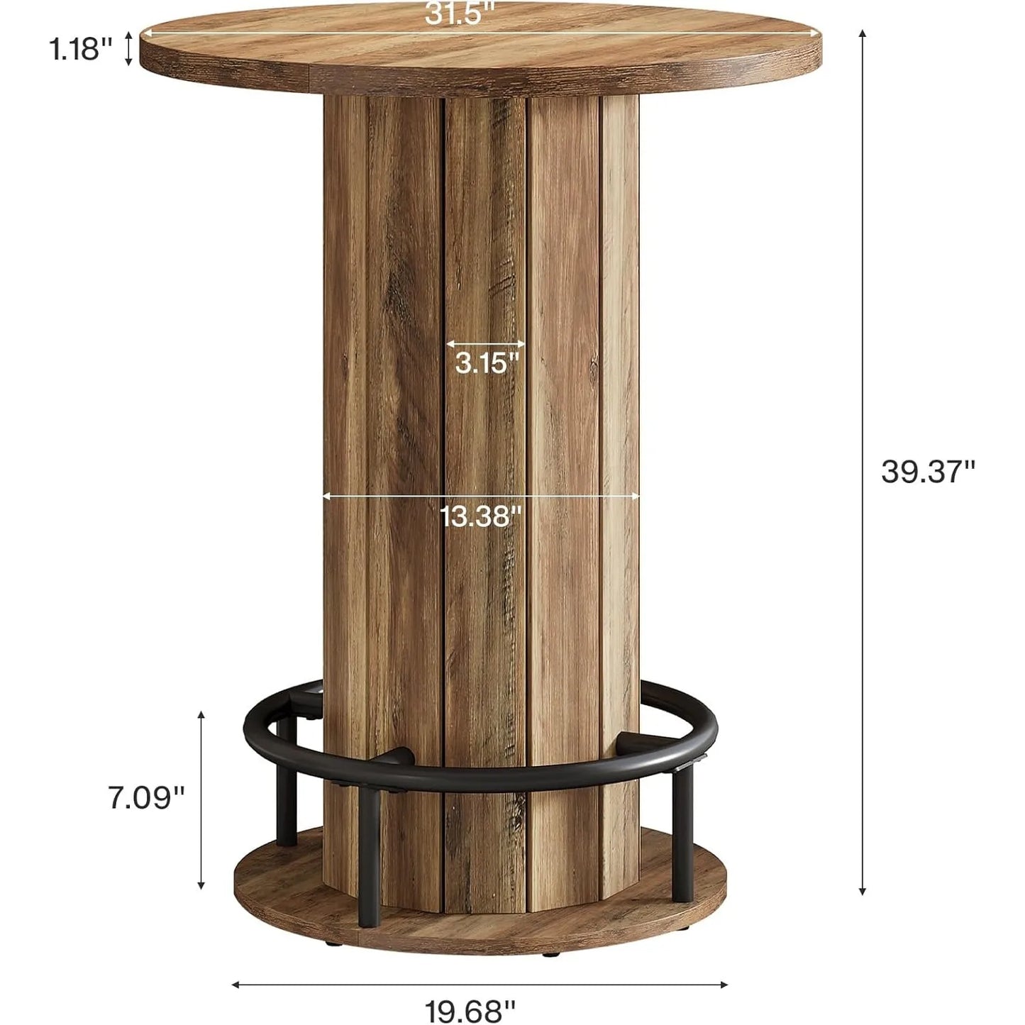 LITTLE TREE Round Dining Table For Small Spaces For Two