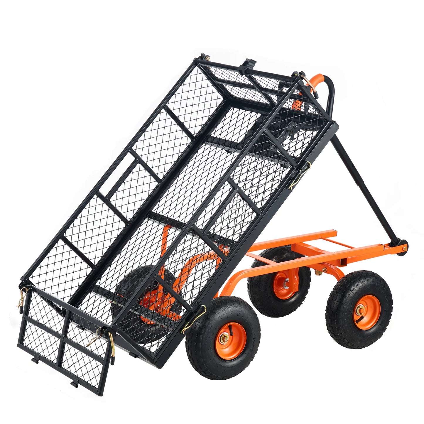 SucceBuy Garden Cart Sturdy Utility Wagon 400 To 880 Lbs