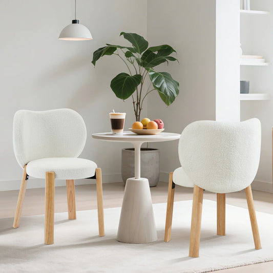 HiMISSC Premium Mid Century Modern Lounge Chairs With Beech Wood Frame And Padded Heart Back For Living Room And Bedroom