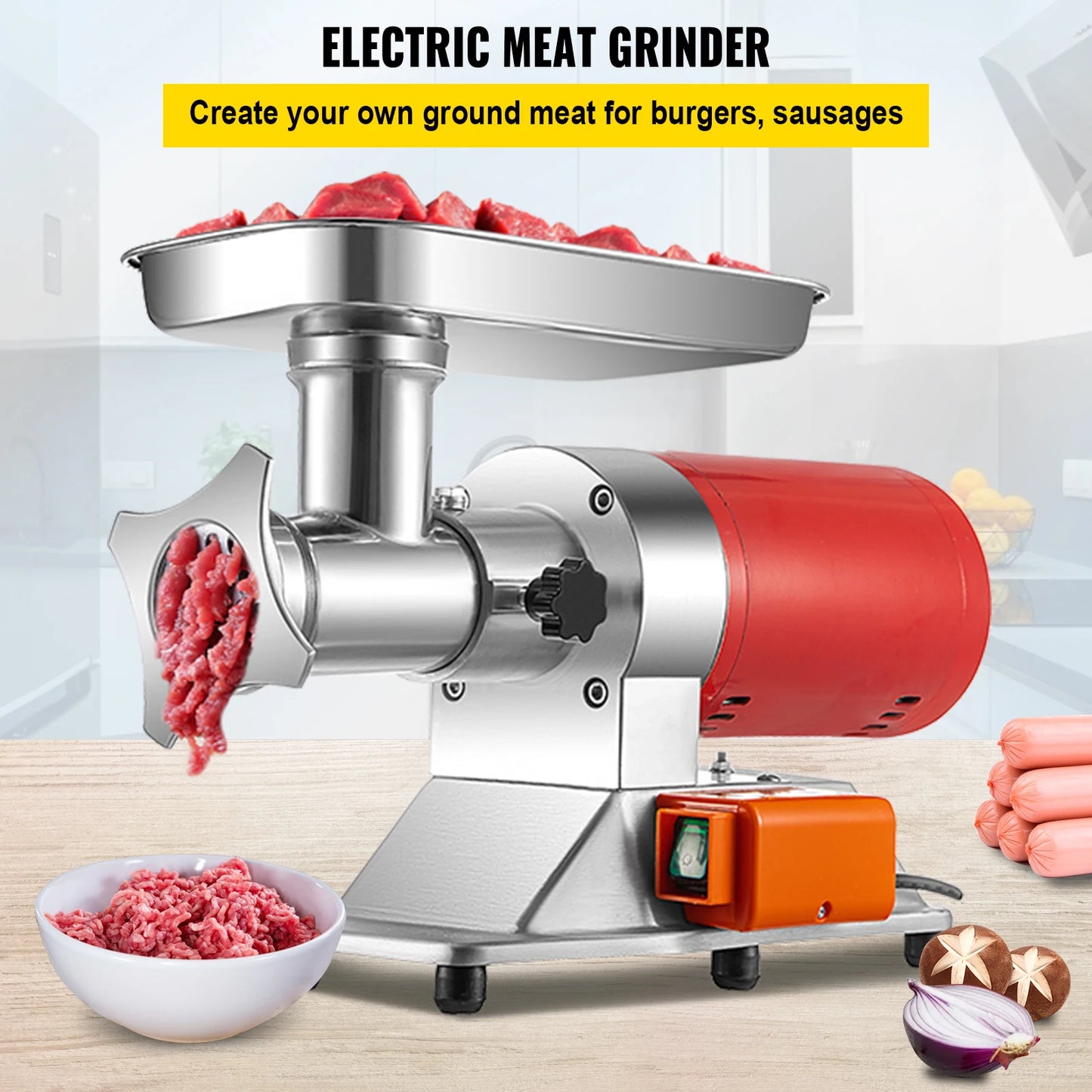 SucceBuy Electric Meat Grinder 250 Kg Per Hr Power Commercial Chopper Shredder With Drawers For Home And Restaurant Use