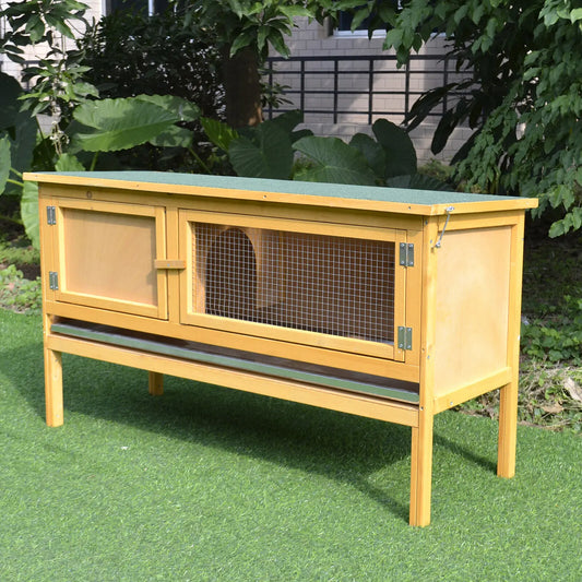 Raised Weather Resistant Outdoor Wood Hutch For Small Animals