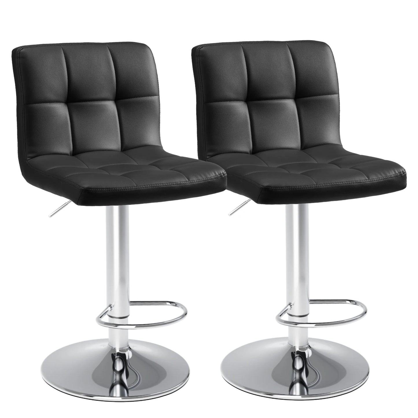JHK PU Leather Bar Stools Set of 2 Counterheight Pro
