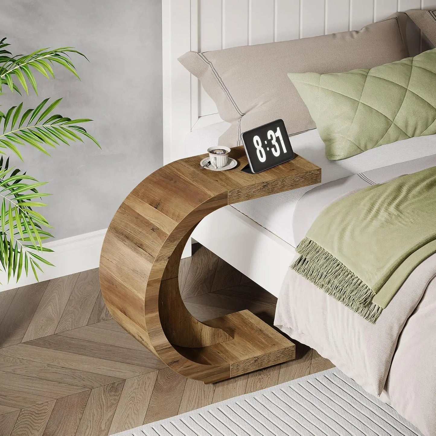 LITTLE TREE C-Shaped End Table For Sofa And Living Room