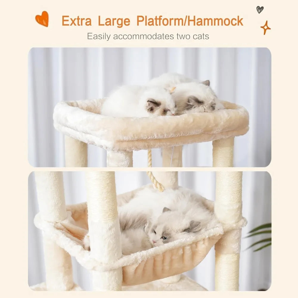 NONECN Heavy Duty Cat Tree Multi Level Indoor Tower