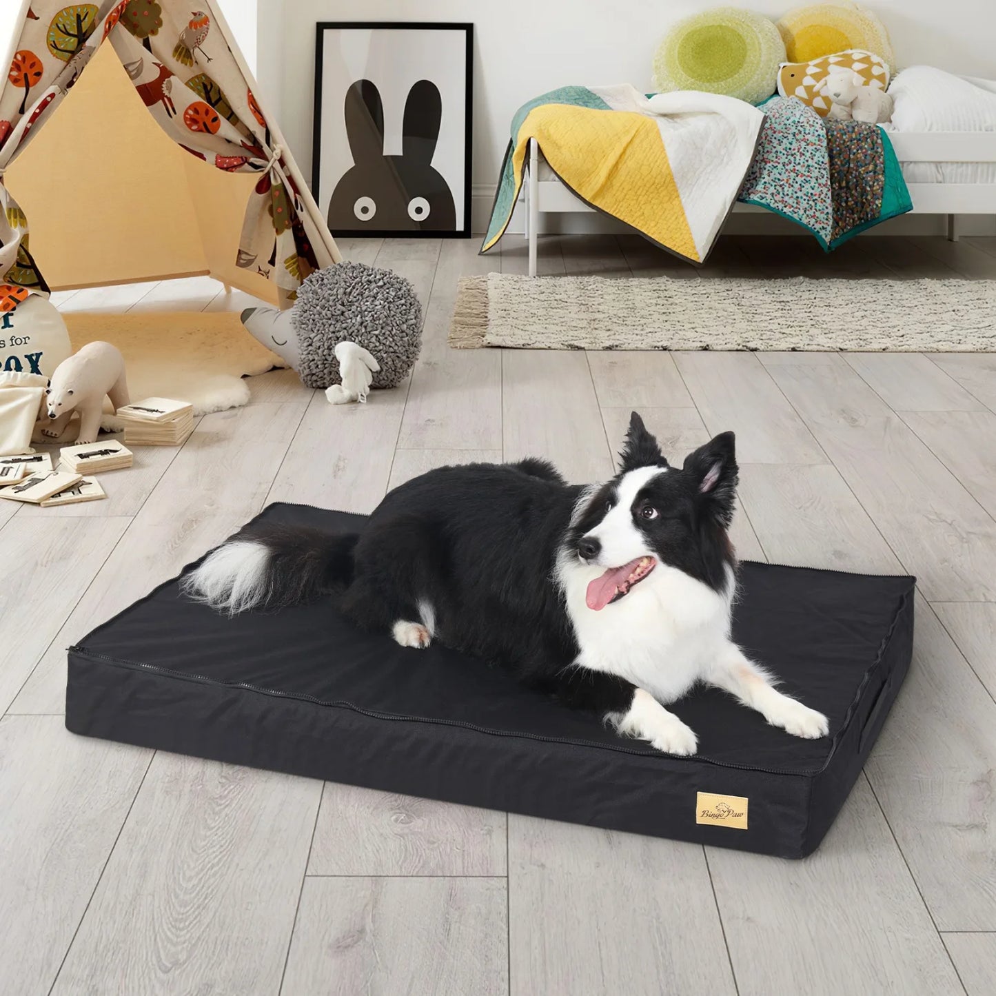BINGOPAW Orthopedic Dog Bed For Large Dogs With Removable Cover