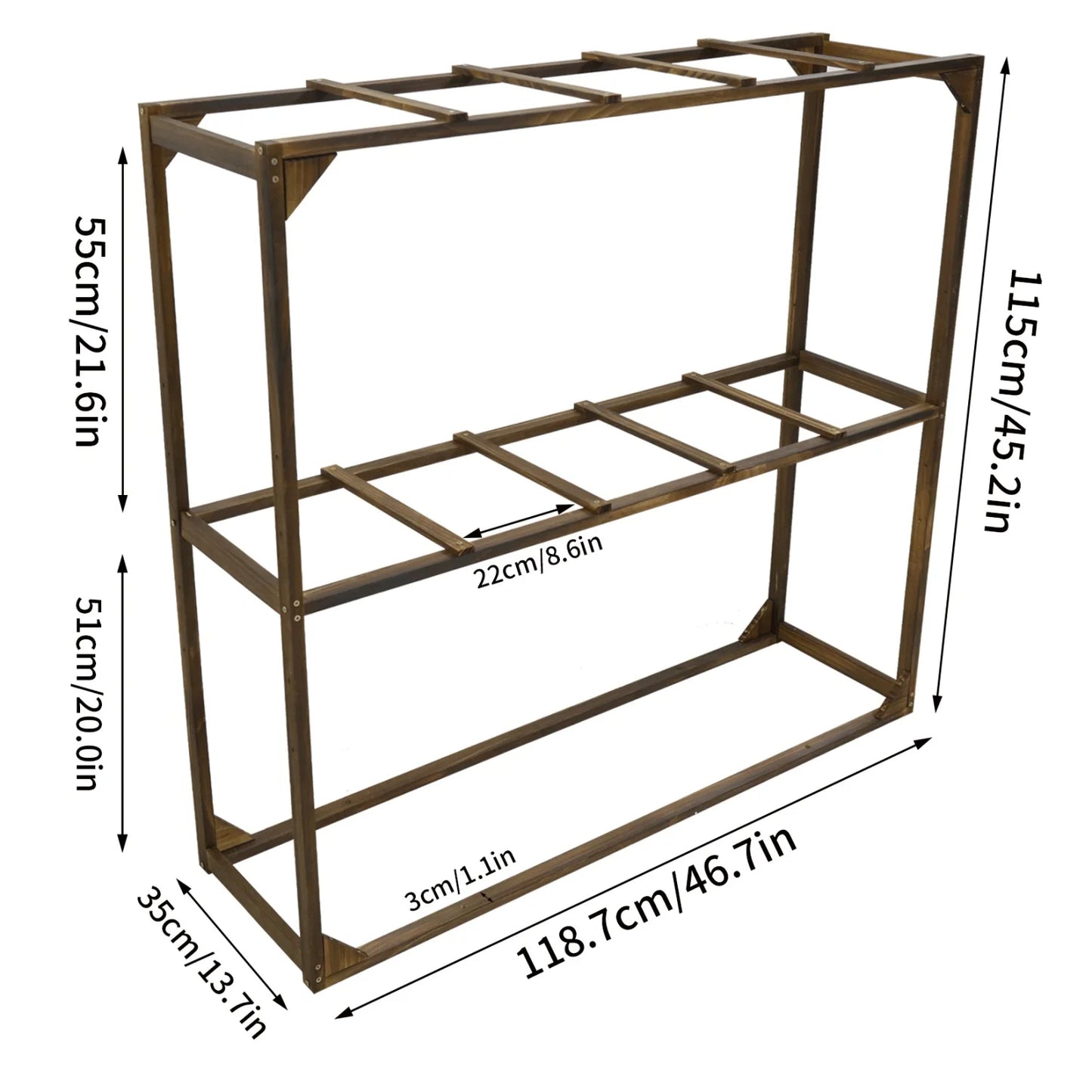 Wooden Garden Tomato Cranberry Support Trellis With 5 Slots Cage