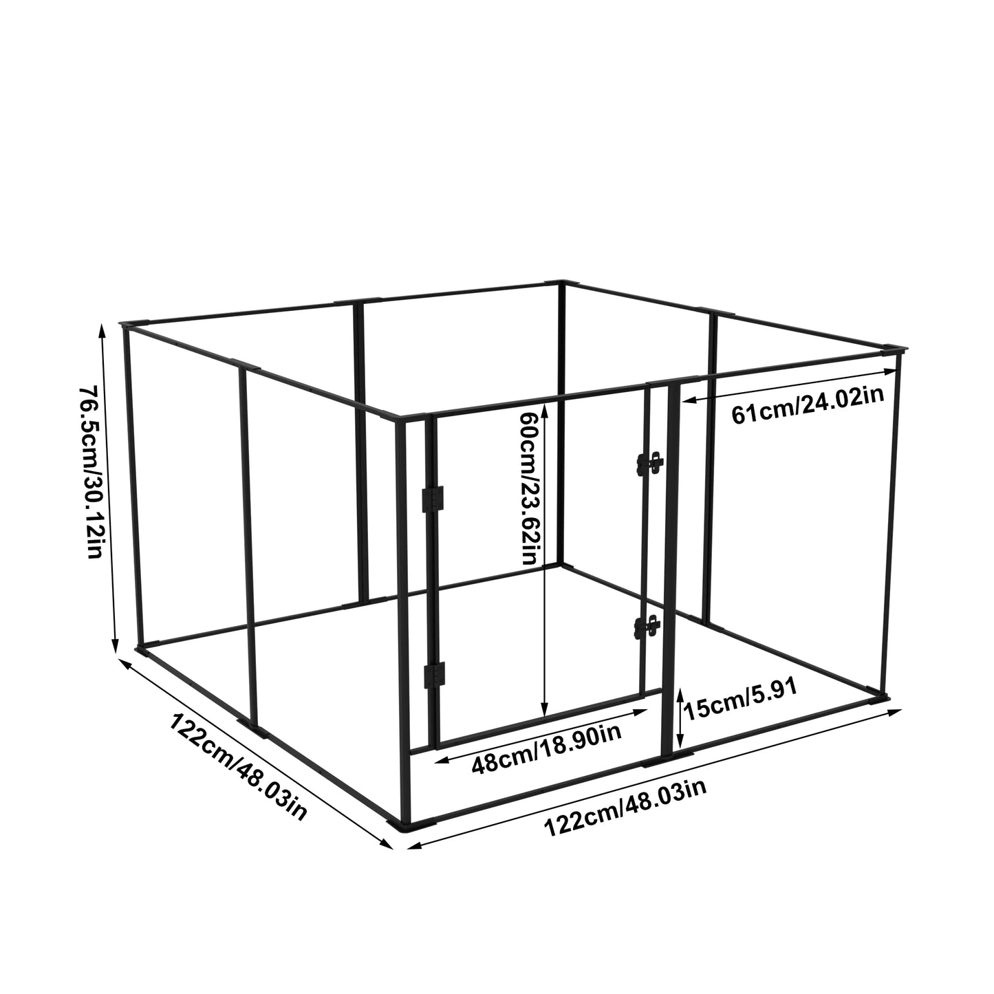 BINGOPAW Clear Acrylic 8 Panel Dog Playpen For Small Animals