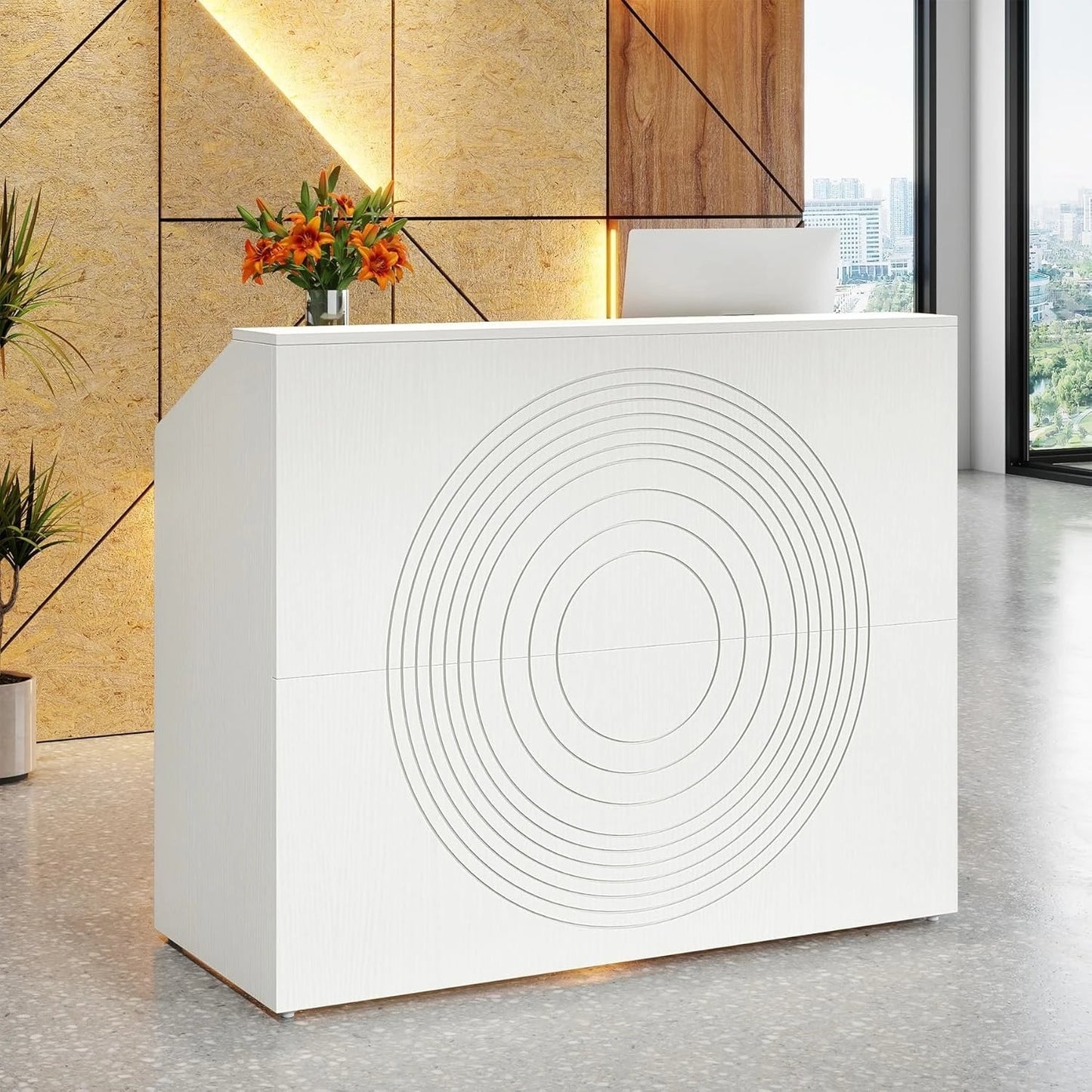 Little Tree Reception Desk With Cable Grommet For Lobby