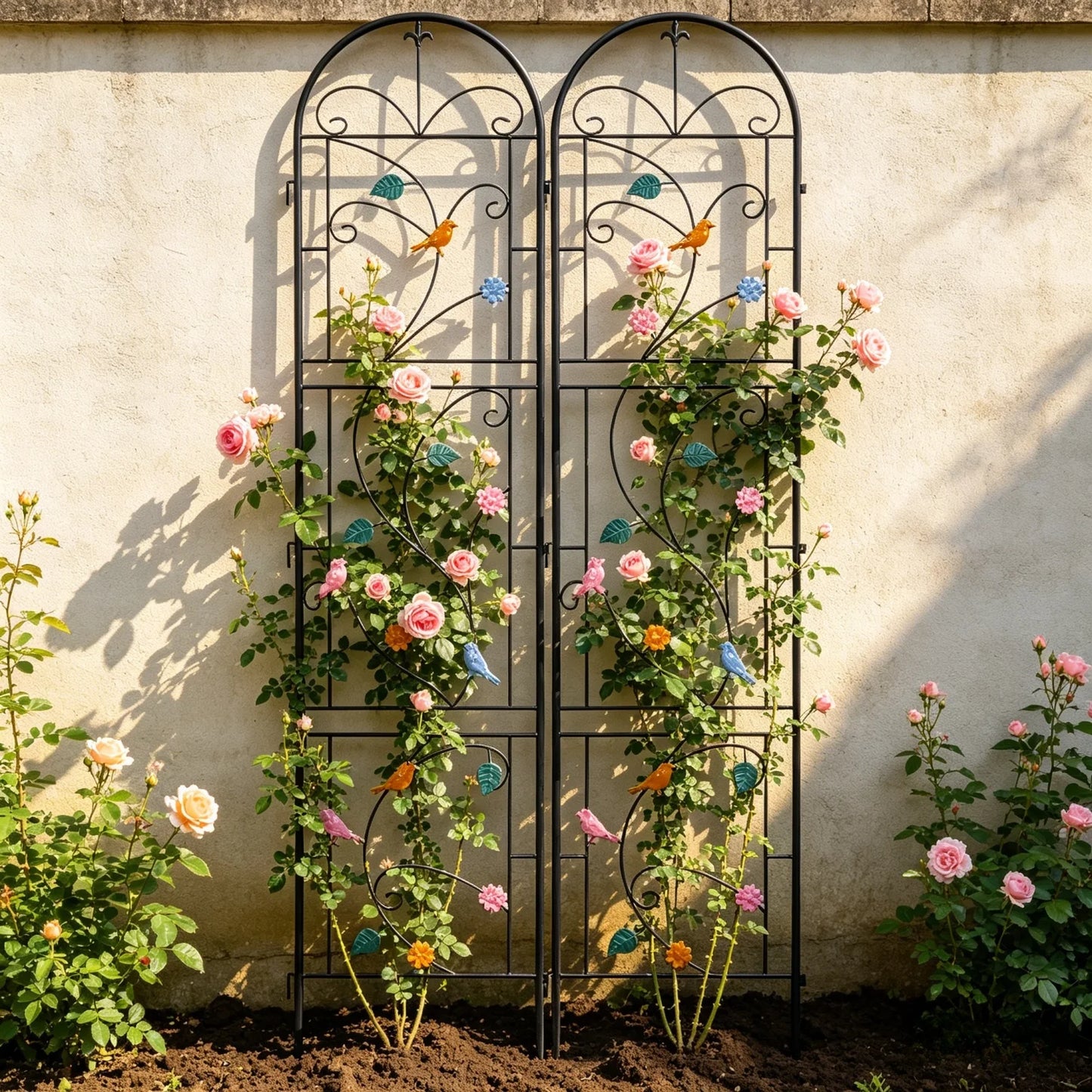 Garden Trellis For Climbing Plants Rustproof Metal Support Frame