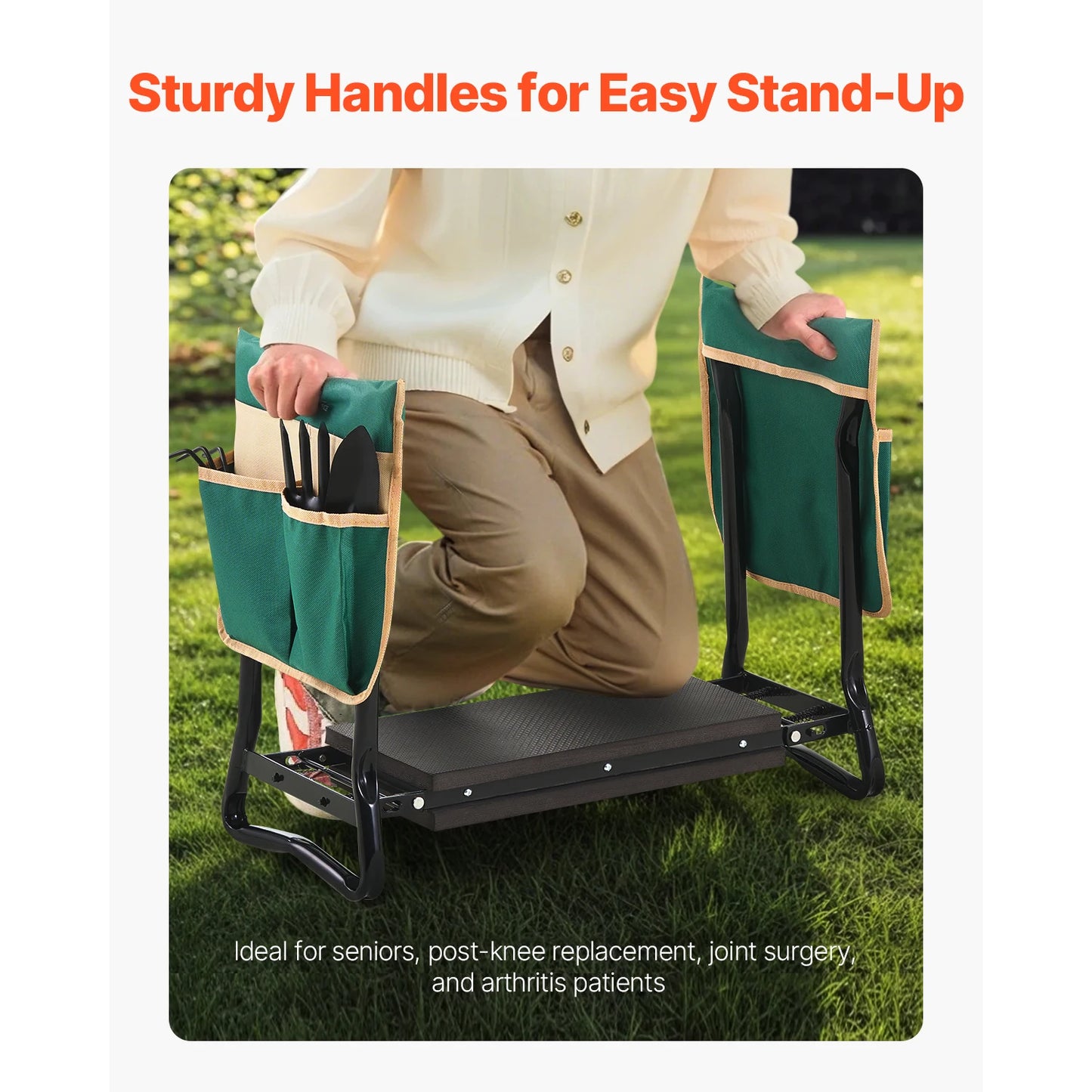 Garden Kneeler and Seat to Relieve Knee and Back Pain