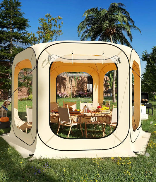 TWISTER.CKCN All Weather Pop Up Tent Rainproof Windproof Sun Shelter for Family Camping Instant Setup