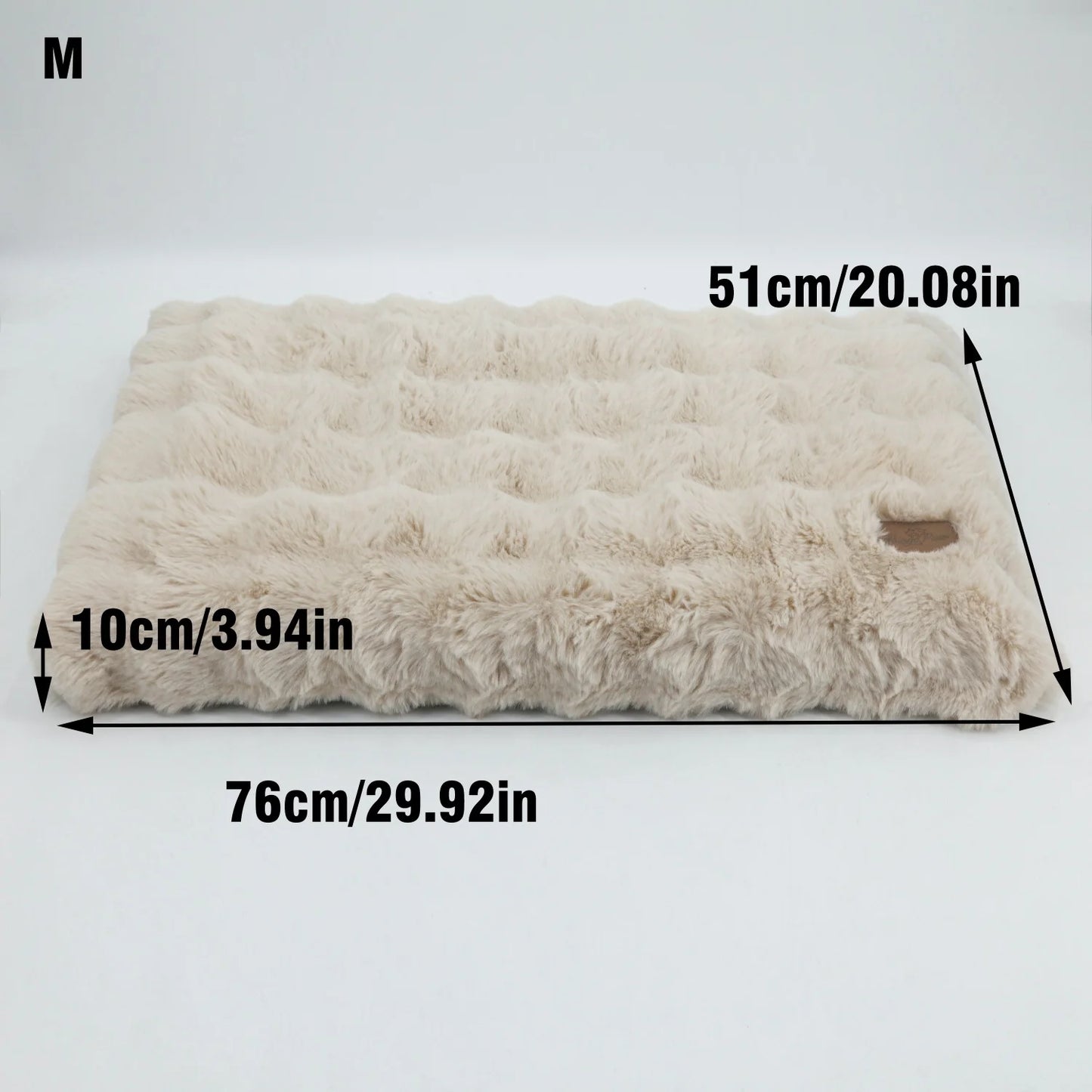 BINGOPAW Ultra-Soft Plush Dog Bed With Thick Foam Base Removable Cover