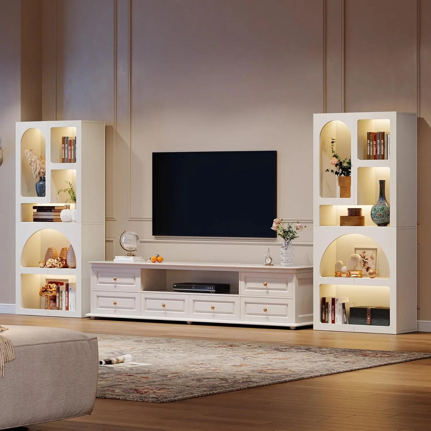 Little Tree Geometric Bookshelf With Irregular Shelves Freestanding