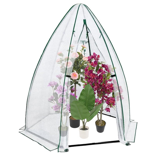 Twister.CK Heavy Duty Metal Frame Greenhouse With Zipper Door Portable Garden Shelter For Home Gardeners