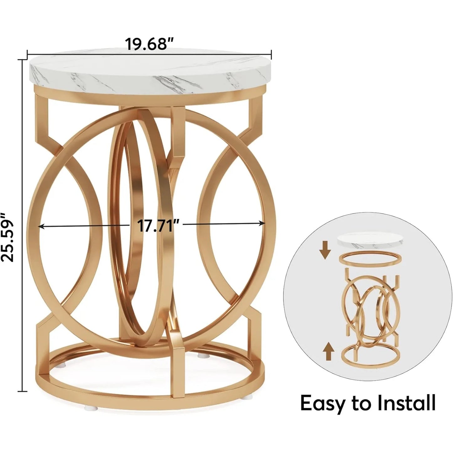 Little Tree Round End Table Multifunctional Accent Side Table
