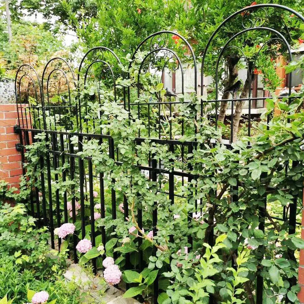 Metal Garden Trellis Fence Two Pack For Outdoor Anti Rust Climbing Plants