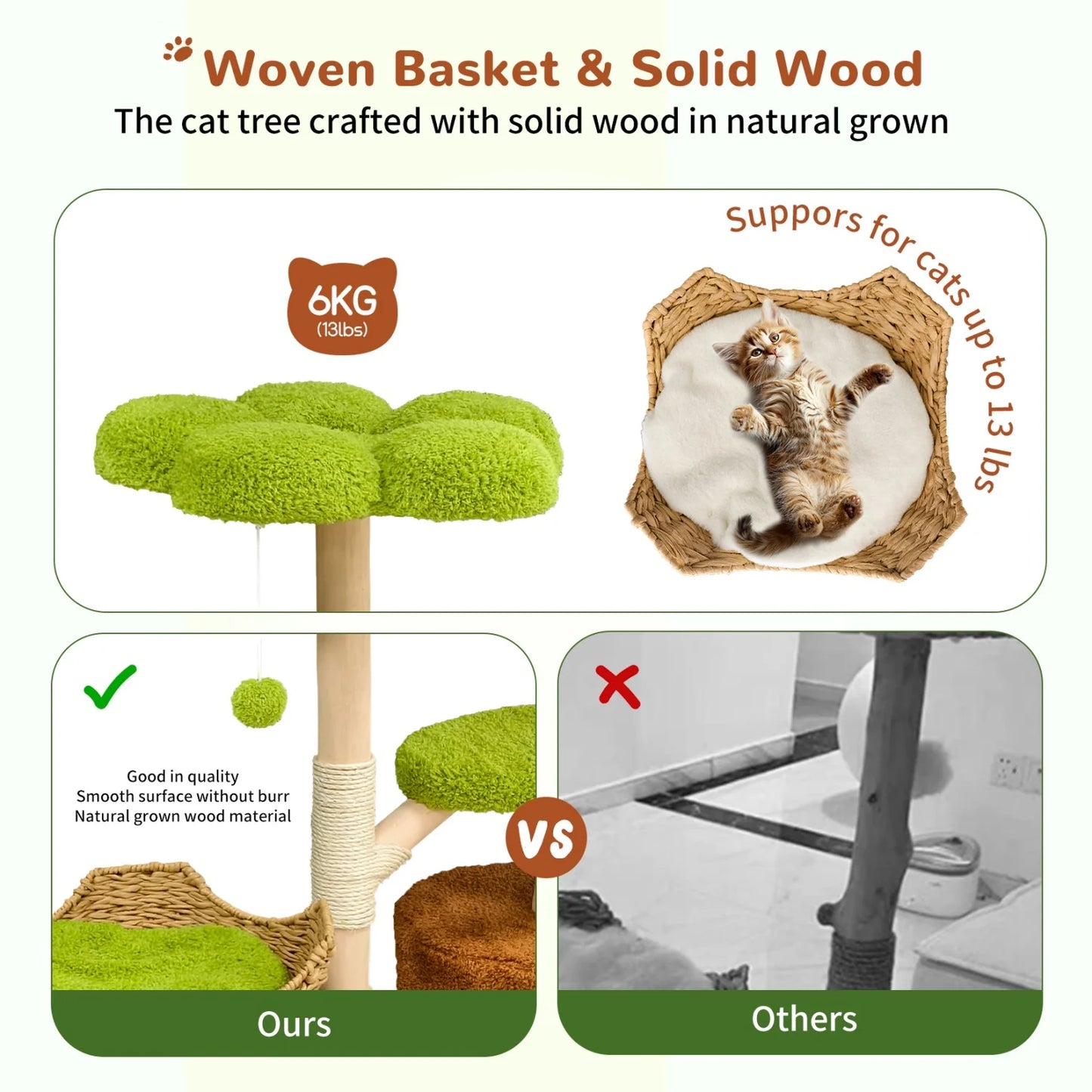 Bingopaw Cat Tree Tower With Activity Center And Scratching Posts