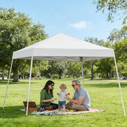 HiMISS Pop Up Canopy Tent 10x10 Heavy Duty 150D Oxford One Push Center Lock Portable Shelter For Outdoor Camping