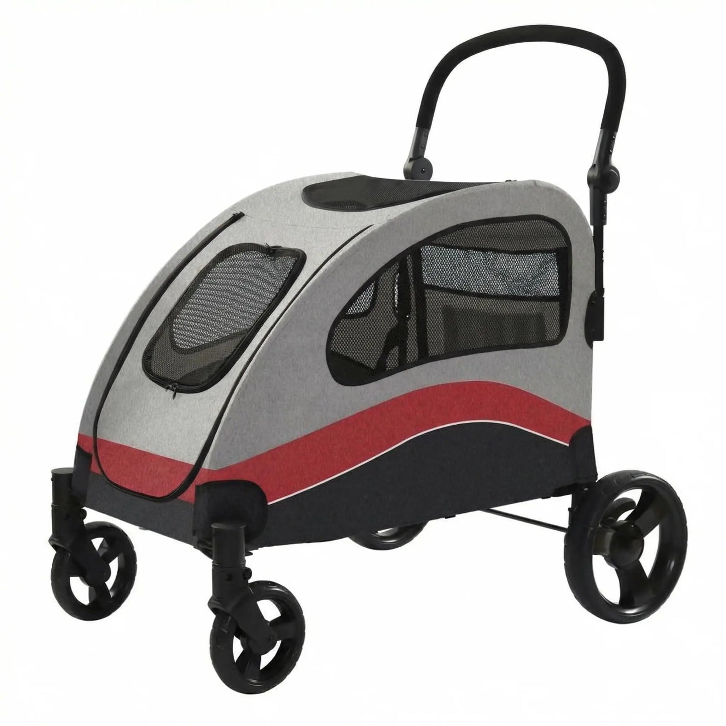 HiMISS Collapsible Large Dog Stroller Wagon 360 Degree Swivel Travel