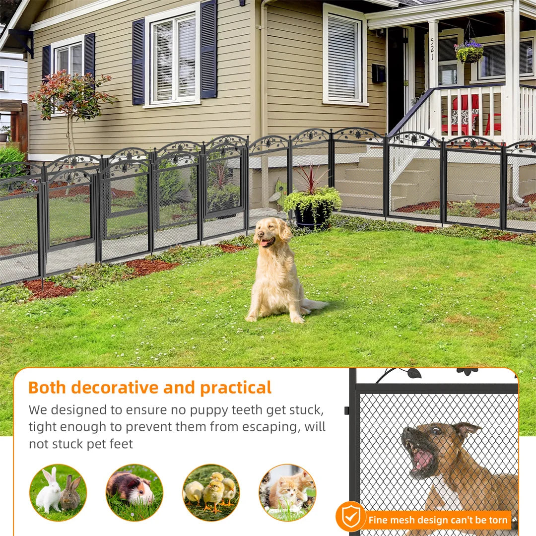 Bingopaw 8 Panels DIY Heavy Duty Dog Playpen Outdoor Indoor Metal Fence With Waterproof Whelping Pad For Training