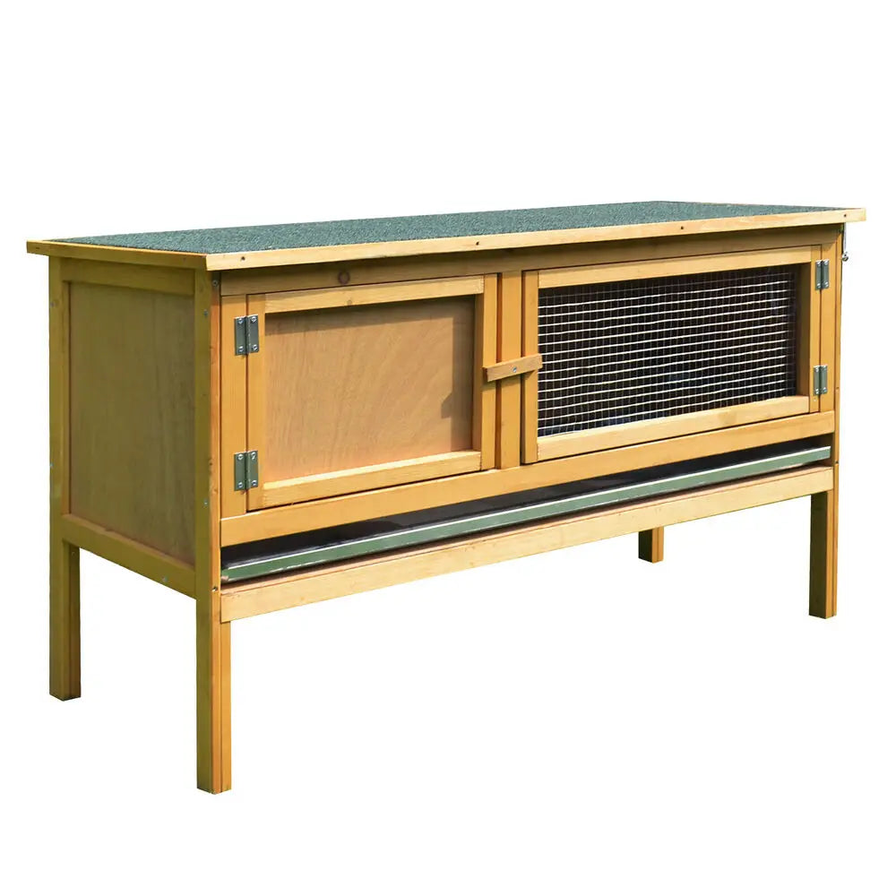 Raised Weather Resistant Outdoor Wood Hutch For Small Animals