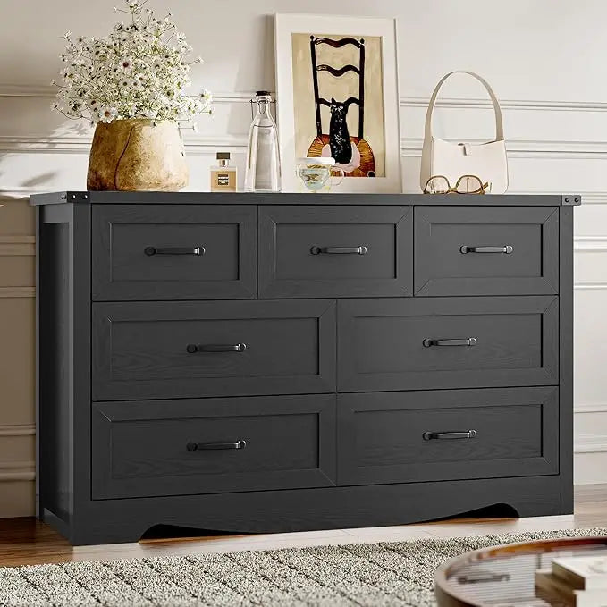 7-Drawer Dresser for Bedroom With Anti-Tipping Design