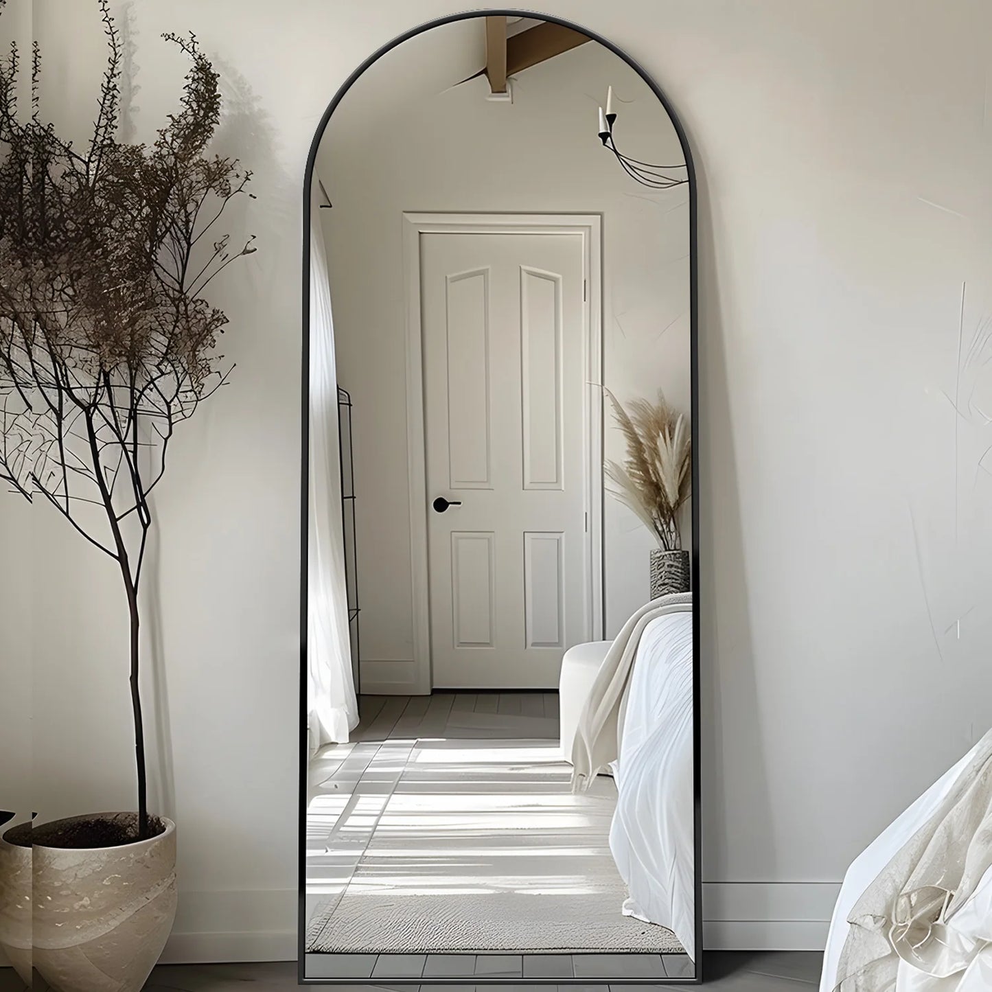 Antok Rectangular Mirror With Stand For Bedroom And Living Room