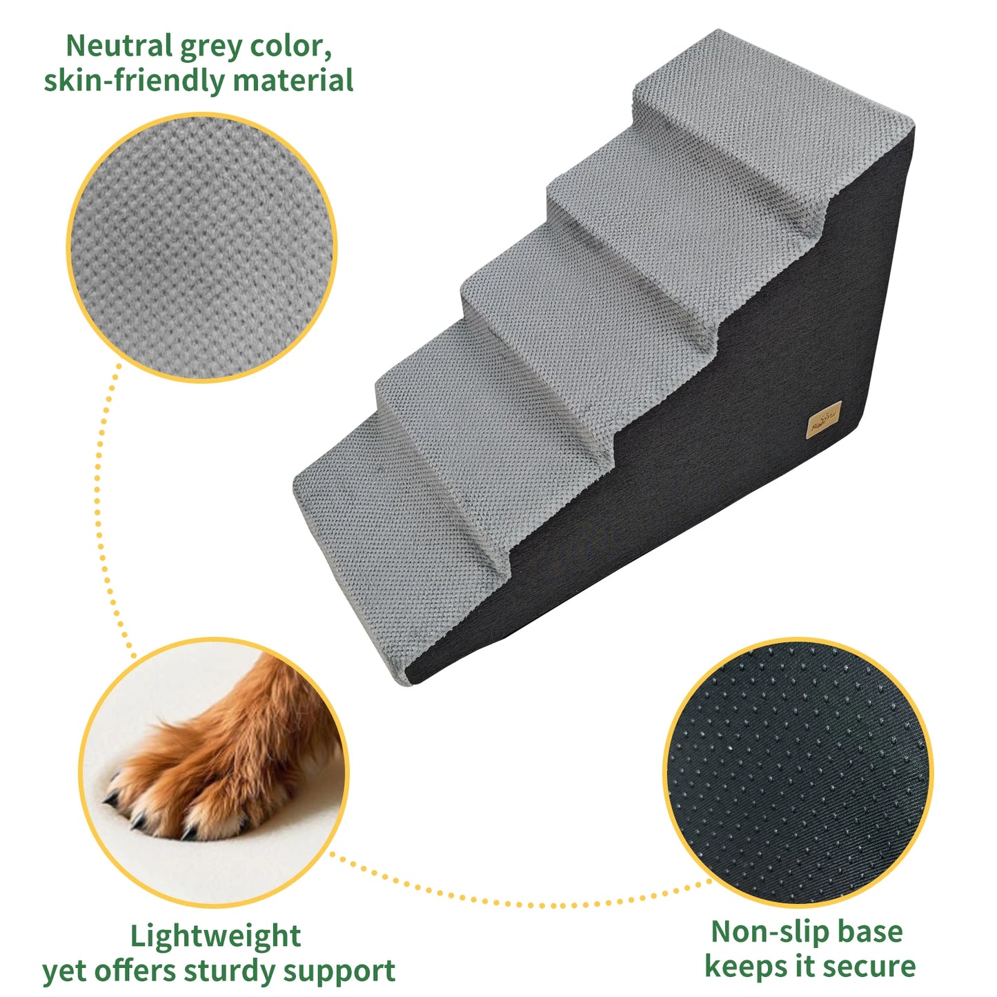Non Slip Foam Dog Stairs Ramps With Washable Cover