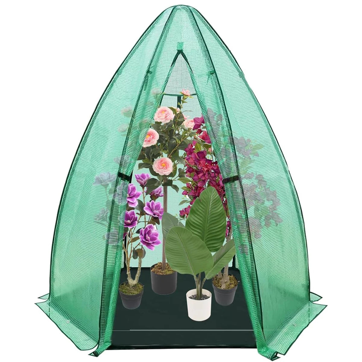 Twister.CK Heavy Duty Metal Frame Greenhouse With Zipper Door Portable Garden Shelter For Home Gardeners