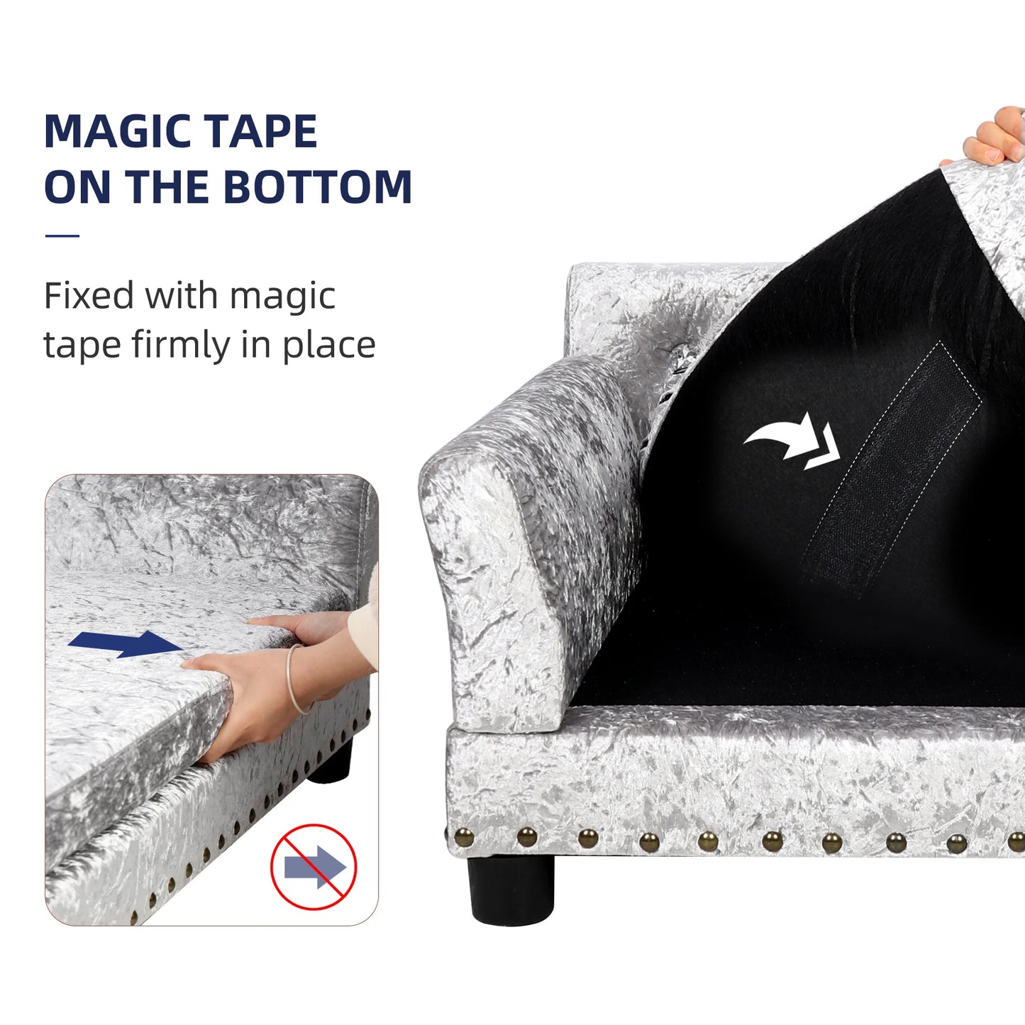 BINGOPAW CN Elevated Dog Sofa Bed With Removable Sponge Cushion