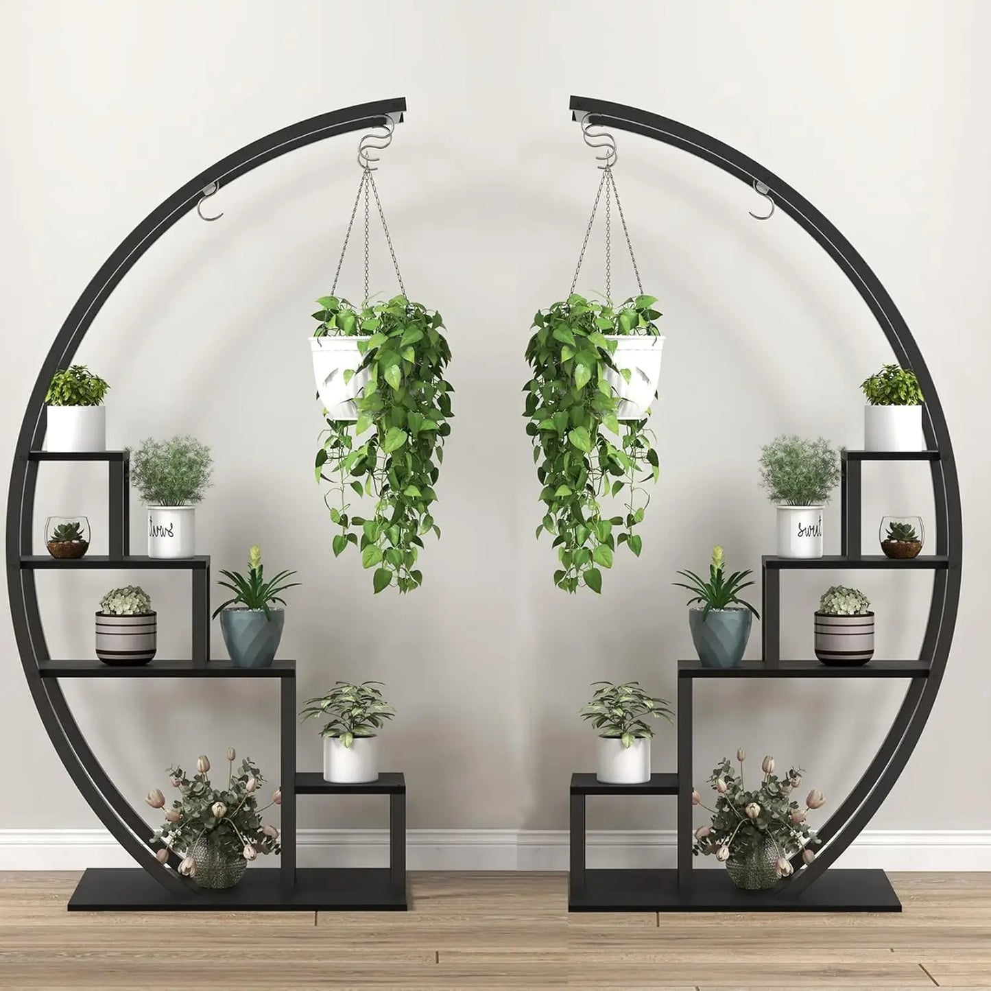 TWISTER.CK 5 Tier Metal Plant Stand Indoor Pack Of 2