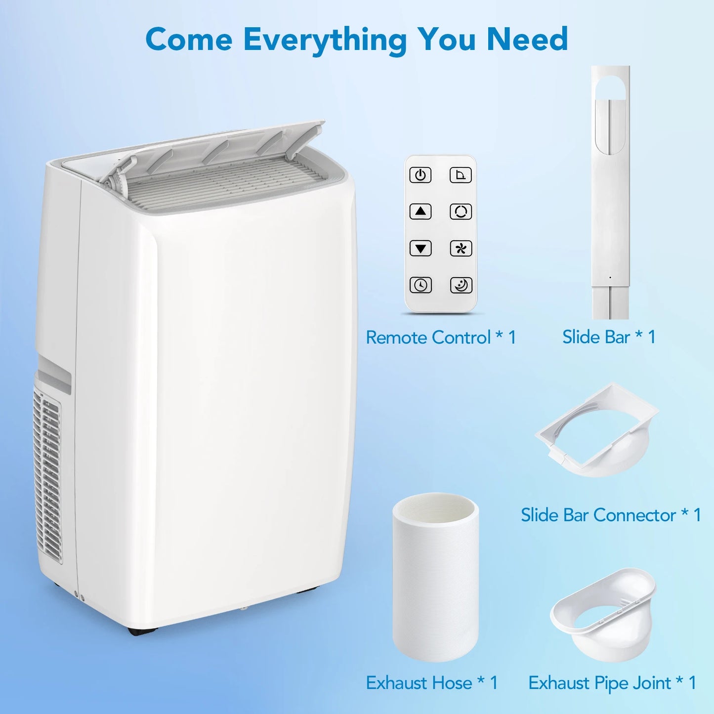 Acekool 14000 BTU Portable Air Conditioner Quiet For 750 Sq Ft Dehumidifier Mode With Easy Window Kit Homeowners