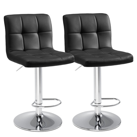 JHK PU Leather Bar Stools Set of 2 Counterheight Pro