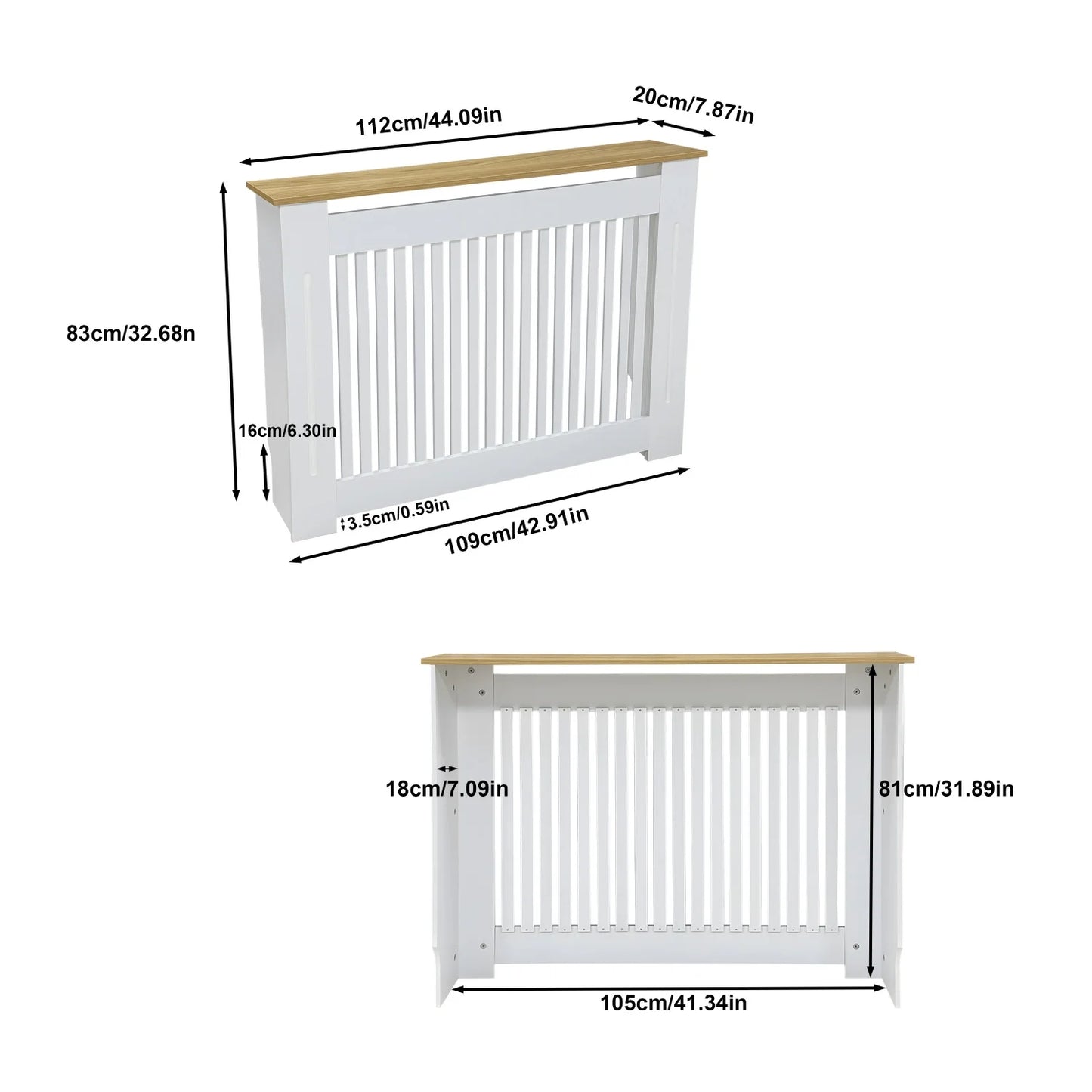 Radiator Cover Guard For Home Living Room MDF Wood Top